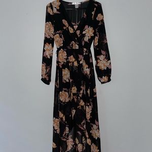 Black Long Sleeve Maxi Dress